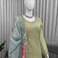Pastel Floral Embroidered Sharara Suit Set