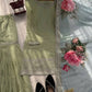 Pastel Floral Embroidered Sharara Suit Set