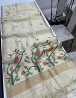 Pastel Jamdani Weave Saree for Summer, Festive and Day Occasion Wear