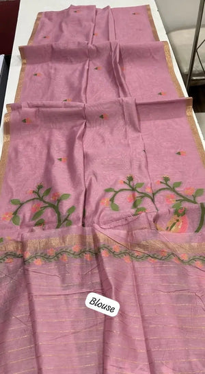Pastel Jamdani Weave Saree for Summer, Festive and Day Occasion Wear