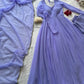 Pastel Mint Green & Lavender Georgette Anarkali Suit Set with 8 Meter Flair & Mirror Lace Dupatta