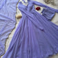 Pastel Mint Green & Lavender Georgette Anarkali Suit Set with 8 Meter Flair & Mirror Lace Dupatta