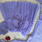 Pastel Mint Green & Lavender Georgette Anarkali Suit Set with 8 Meter Flair & Mirror Lace Dupatta