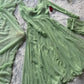 Pastel Mint Green & Lavender Georgette Anarkali Suit Set with 8 Meter Flair & Mirror Lace Dupatta