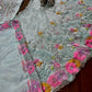 Pastel Organza Embroidered Lehenga Choli Set for Wedding and Festive Occasions