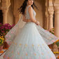 Pastel Organza Embroidered Lehenga Choli Set for Wedding and Festive Occasions