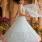 Pastel Organza Embroidered Lehenga Choli Set for Wedding and Festive Occasions