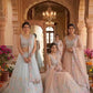 Pastel Organza Embroidered Lehenga Choli Set for Wedding and Festive Occasions