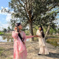 Pastel Shade Orgenza Sequin Sharara Set