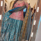 Peach Teal Peacock Sharara