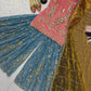 Peach Teal Peacock Sharara