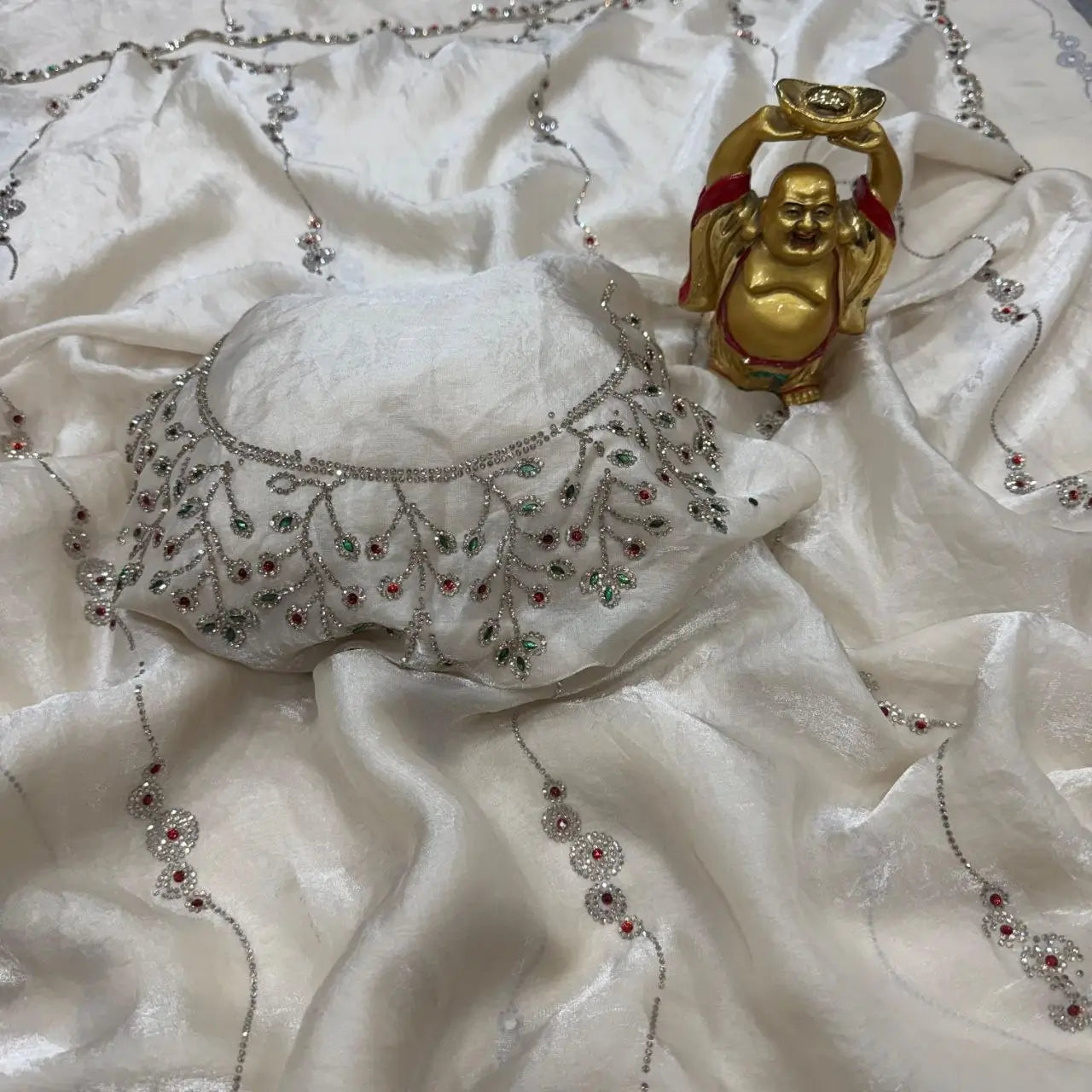 Pearl Jarkan Stone Saree