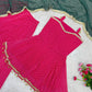 Pink Bandhej Peplum Set