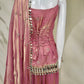 Pink Fandy Fabric Sharara Set With Dupatta
