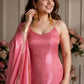 Pink Fandy Fabric Sharara Set With Dupatta