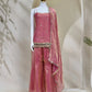 Pink Fandy Fabric Sharara Set With Dupatta