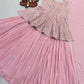 Pink Peplum Embroidered Lehenga