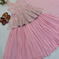 Pink Peplum Embroidered Lehenga
