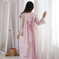 Pink Silk Mirror Work Sharara Set With Dupatta
