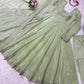 Pista Green Fendy Silk Anarkali Gown Set with Dupatta | Elegant Party & Festive Wear