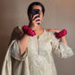 Pista Green Heavy Faux Georgette Embroidered Suit with Plazzo & Dupatta – Wedding & Festive Wear