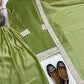 Pista Green Heavy Fendy Silk Palazzo Set with Embroidery Sequence Work and Fancy Latkan