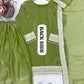 Pista Green Heavy Fendy Silk Palazzo Set with Embroidery Sequence Work and Fancy Latkan