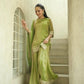 Pista Green Heavy Fendy Silk Palazzo Set with Embroidery Sequence Work and Fancy Latkan
