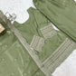 Pista Green Silk Kurta Farshi Salwar Set