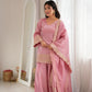 Pista Green Silk Kurta Farshi Salwar Set