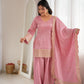 Pista Green Silk Kurta Farshi Salwar Set