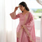 Pista Green Silk Kurta Farshi Salwar Set