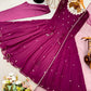 Plum Allure Heavy Fox Georgette Embroidered Anarkali Gown Set