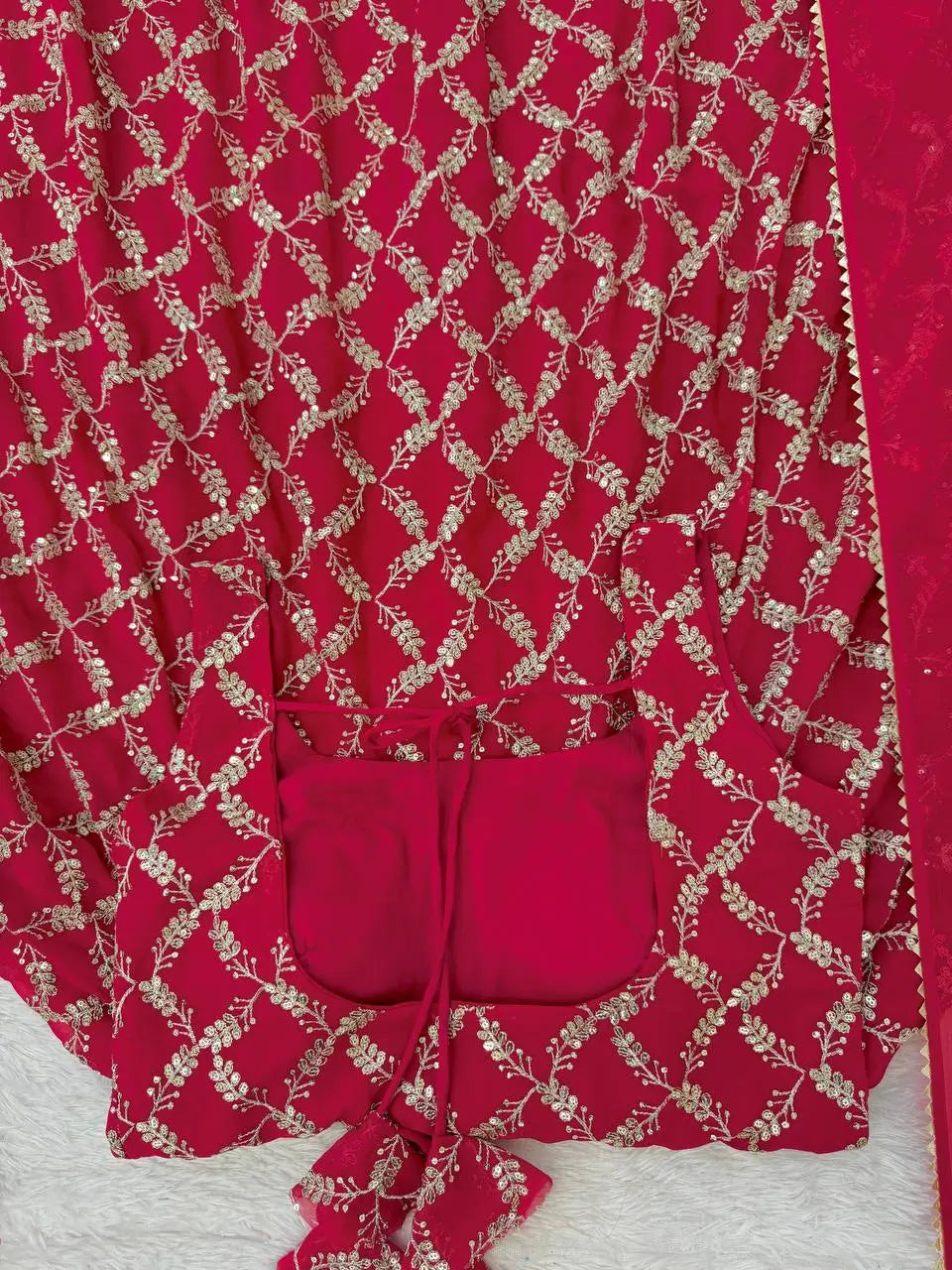 Plum Allure Heavy Fox Georgette Embroidered Anarkali Gown Set