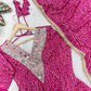 Plum Bandhani Mirror Anarkali Set