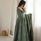 Plum Bandhani Mirror Anarkali Set