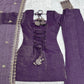 Plum Crunchy Silk Embroidery Sharara Set