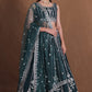 Plum Georgette Zari Bridal Lehenga with Dupatta
