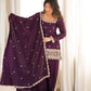 Plum Zari Farshi Sharara Set