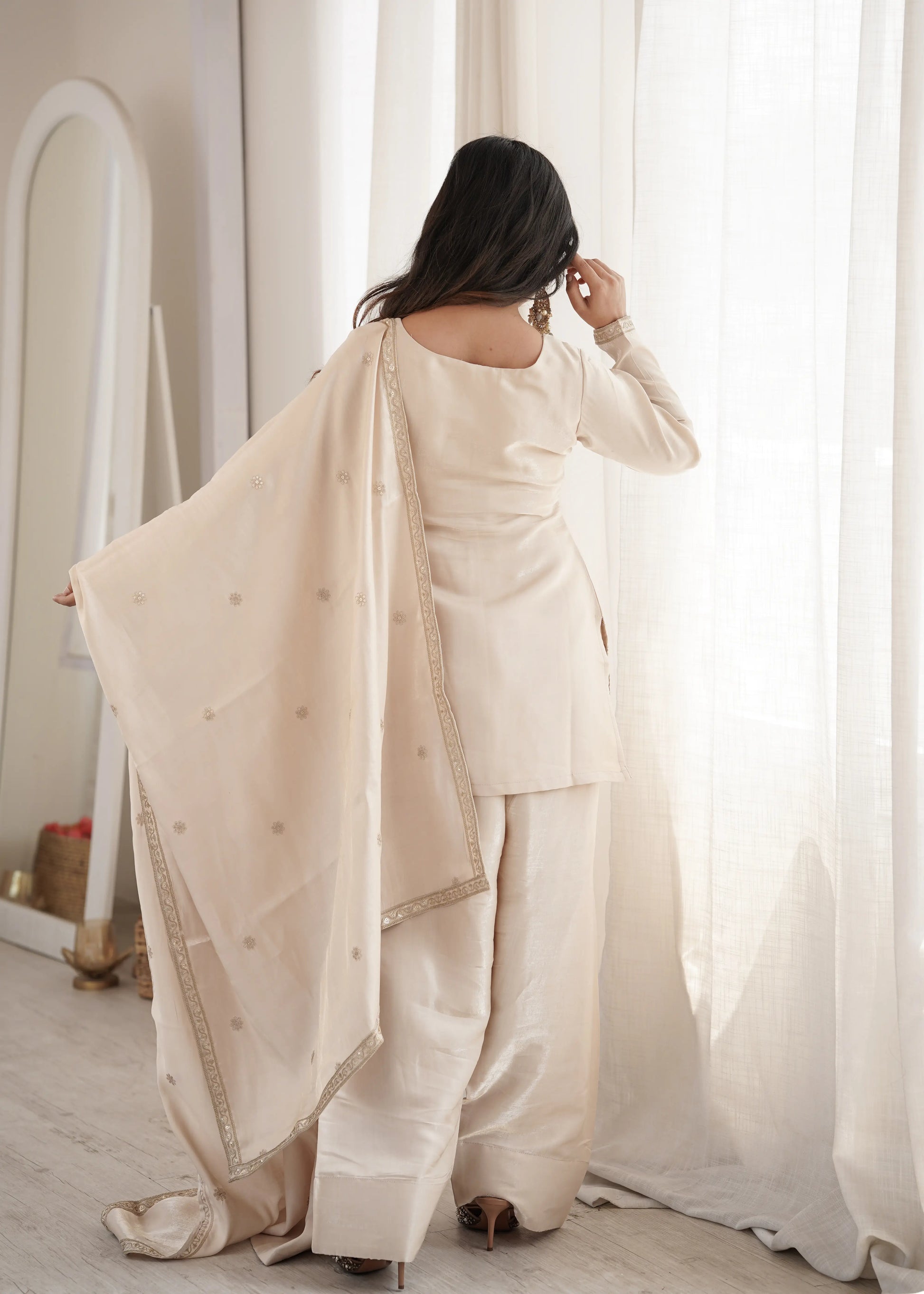 Plum Zari Farshi Sharara Set