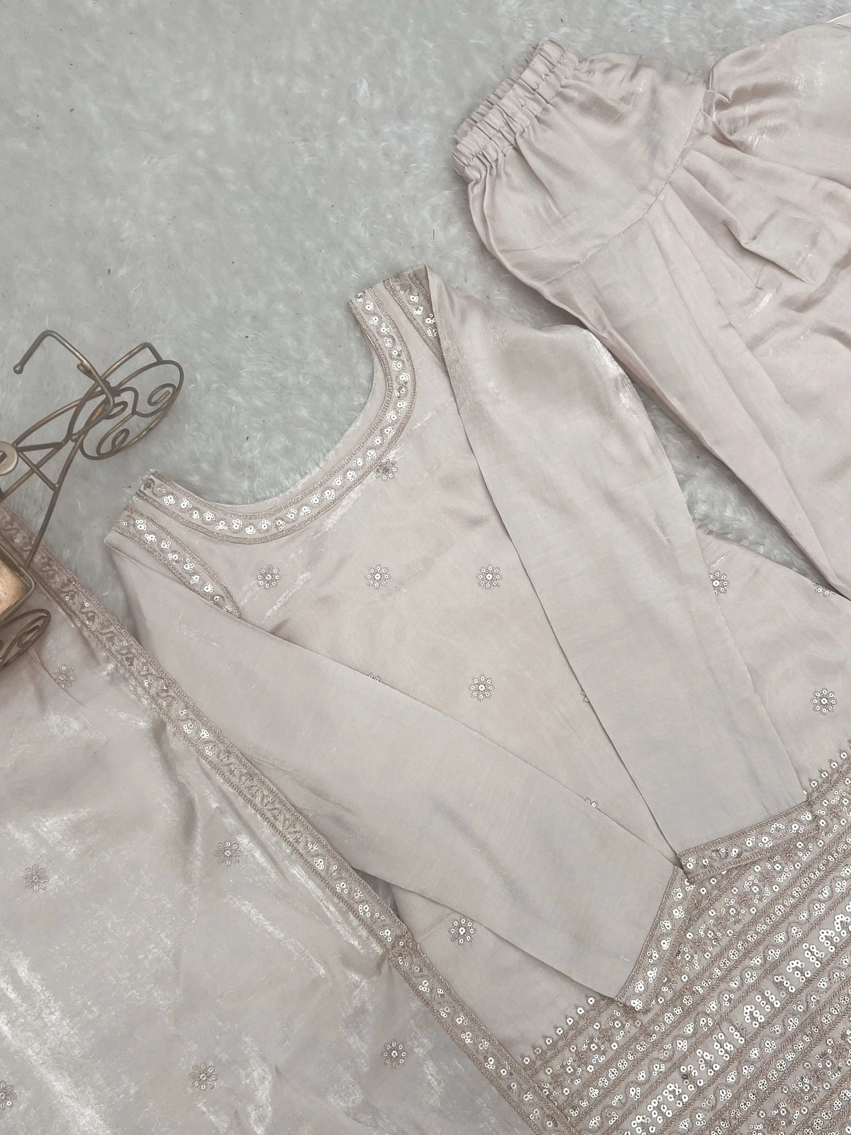 Plum Zari Farshi Sharara Set