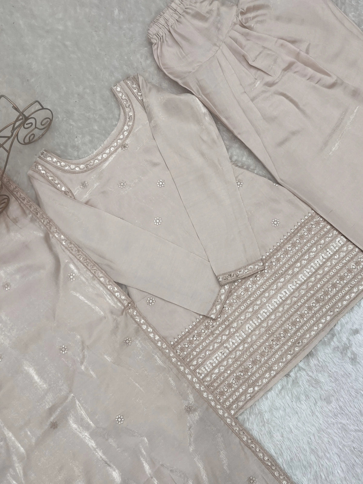 Plum Zari Farshi Sharara Set