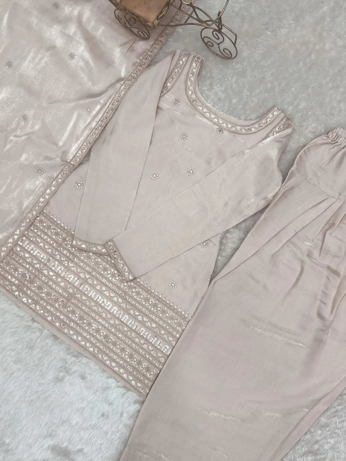 Plum Zari Farshi Sharara Set