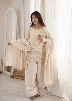 Plum Zari Farshi Sharara Set