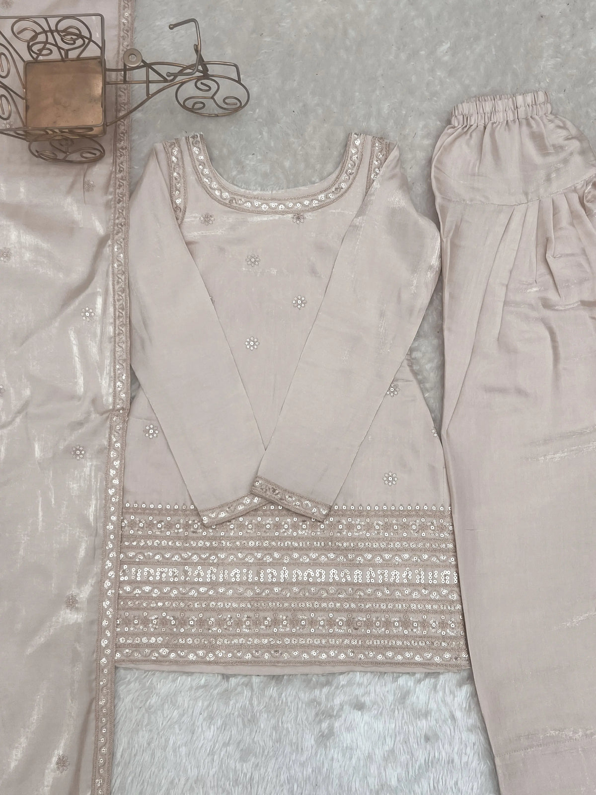 Plum Zari Farshi Sharara Set