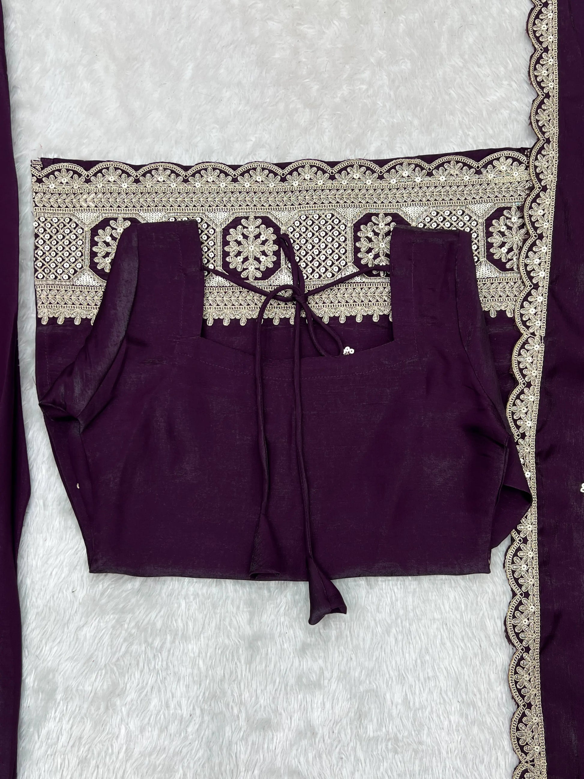 Plum Zari Farshi Sharara Set