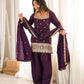 Plum Zari Farshi Sharara Set