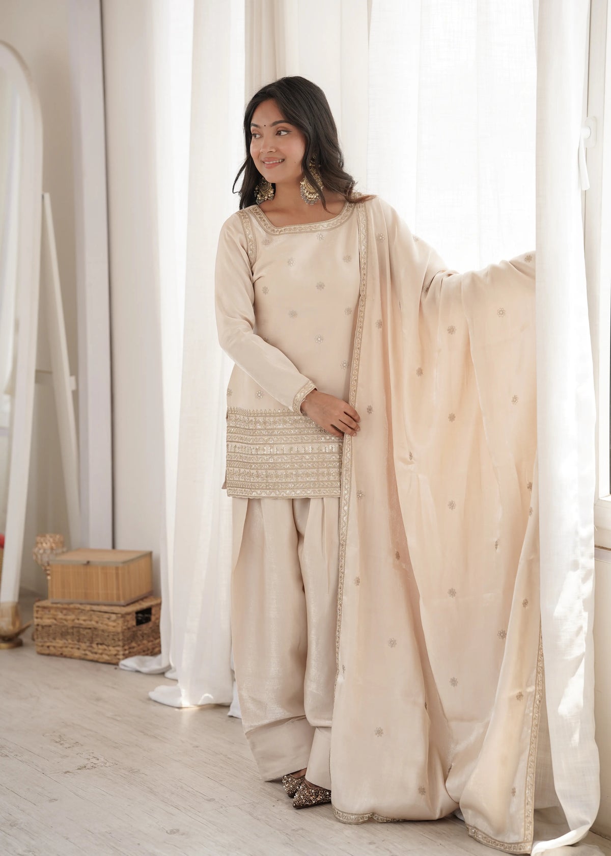 Plum Zari Farshi Sharara Set