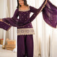 Plum Zari Farshi Sharara Set