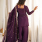 Plum Zari Farshi Sharara Set